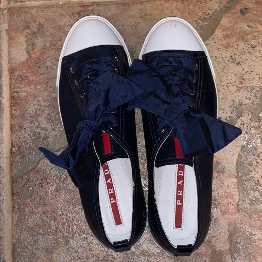 Prada Navy Blue Sneakers